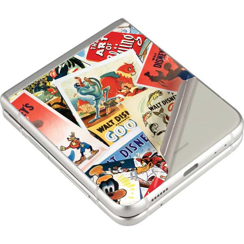 Disney Friends Retro Goofy Stamps Art Galaxy Z Flip3 5G Skin